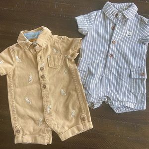 Two newborn fancy onsies